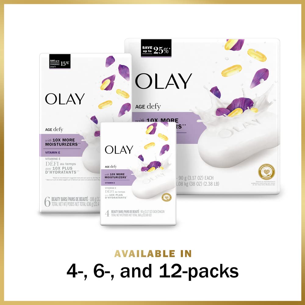 Olay Age Defying Beauty Bar Soap, 4 Ct 320g